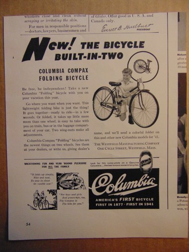 1941 columbia compax folding - 1941,